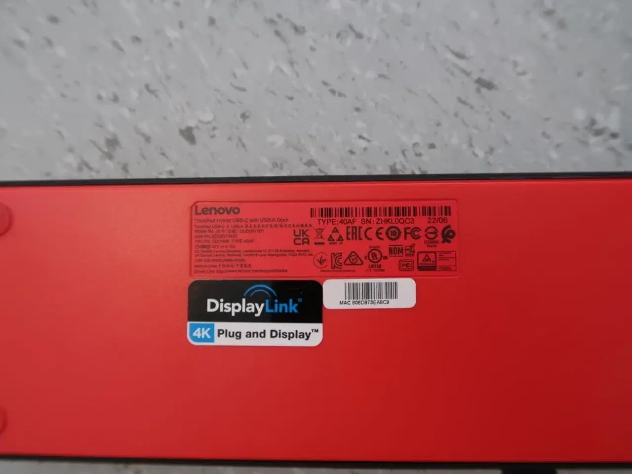 Billede 2 - Dockingstation LENOVO ThinkPad Hybrid USB-C With USB-A Dock