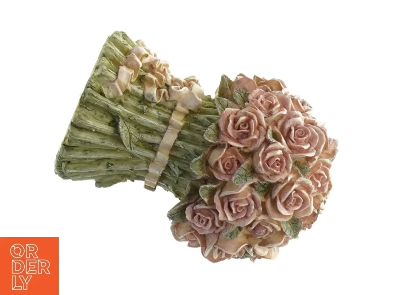 Billede 2 - Rose blomster buket dekoration figur (str. 15 x 11 cm)