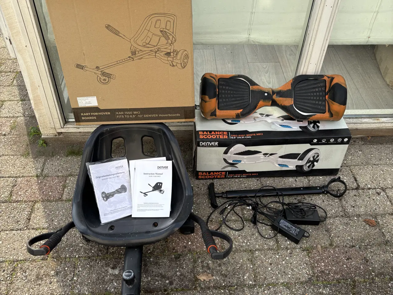 Billede 1 - Hoverboard m/ gokart sæde, balance stang m.m.