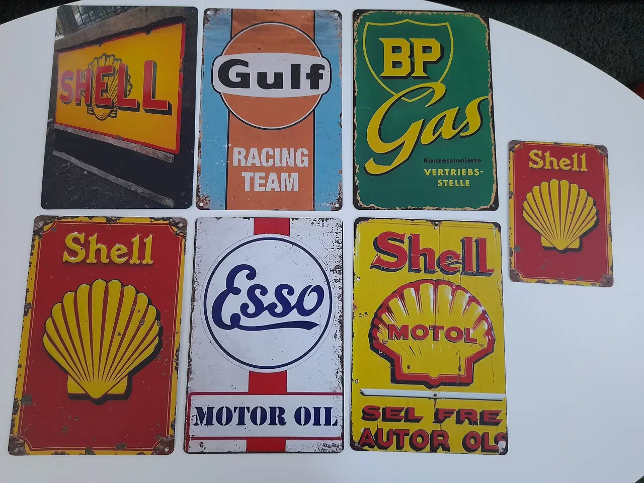 Billede 1 - Benzin skilte i metal