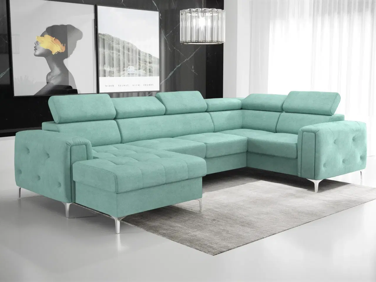 Billede 23 - ORIONIS MAX III HJØRNESOFA MED SOVEFUNKTION 165x320x185 CM