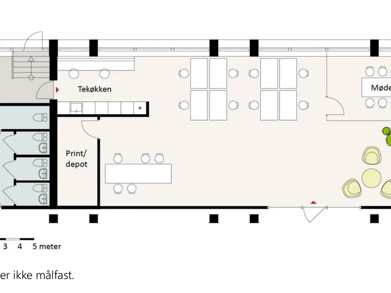 Billede 14 - Højloftet og flot istandsat lejemål i B!NGS