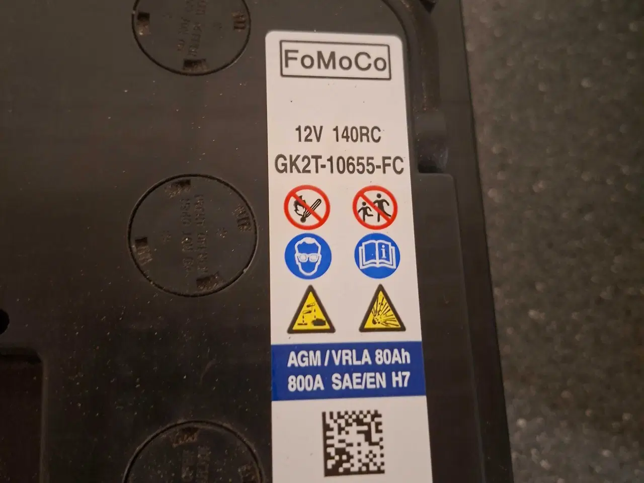 Billede 1 - Ford Varta batteri 80 amp agm (start stop)