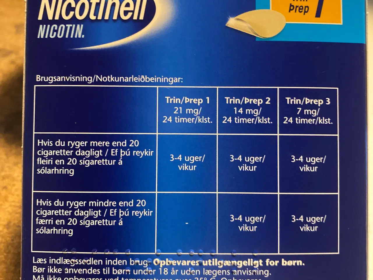 Billede 1 - Nicotinell 21 mg 18 stk fejlkøb
