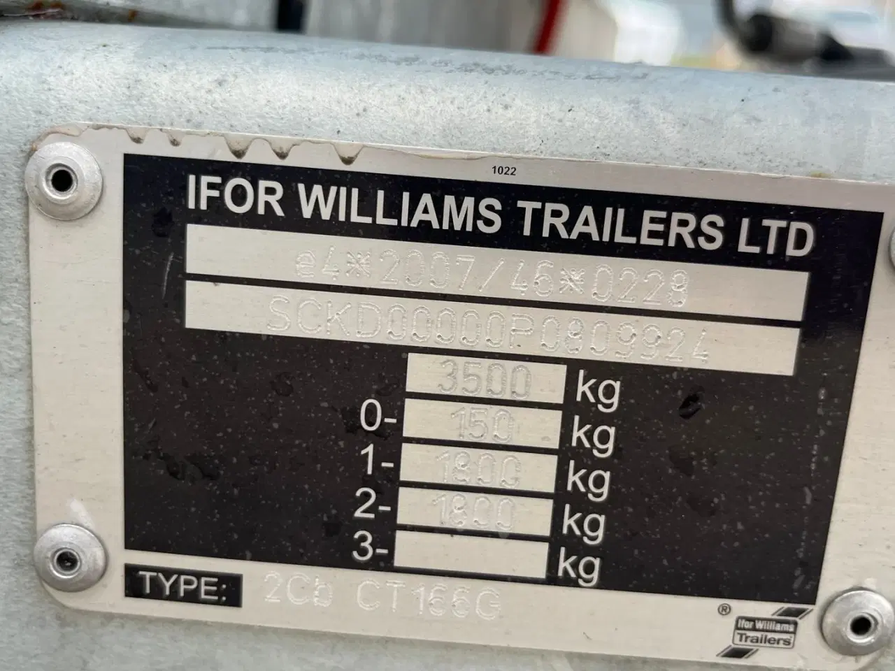 Billede 5 - Ifor Williams CT166 NY Vippelads trailer med elpumpe og alubund