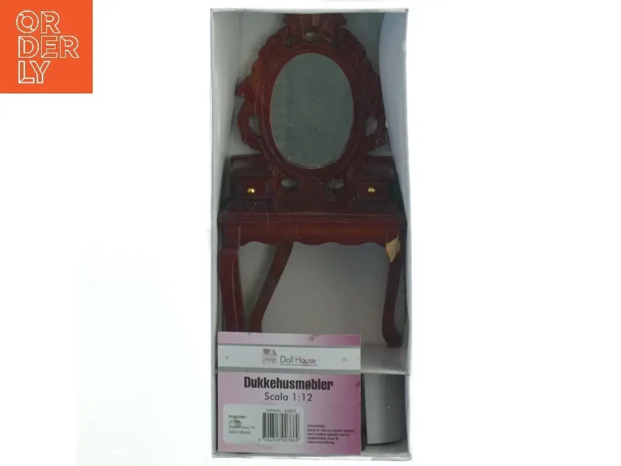 Billede 1 - Dukkehusmøbler: Skrivebord med spejl fra Doll House (str. 19x8 cm)