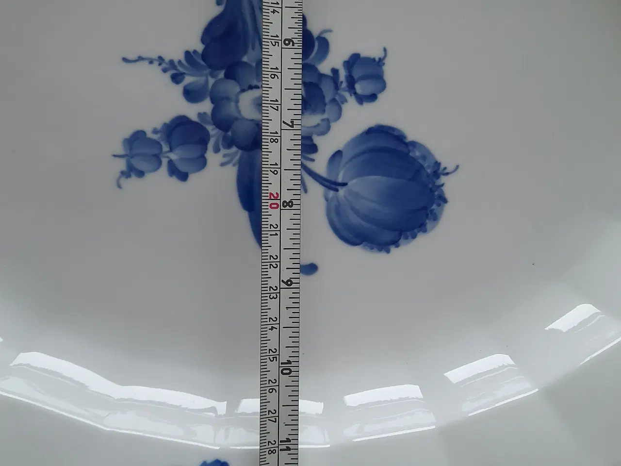 Billede 1 - Blå Blomst ovalt fad.