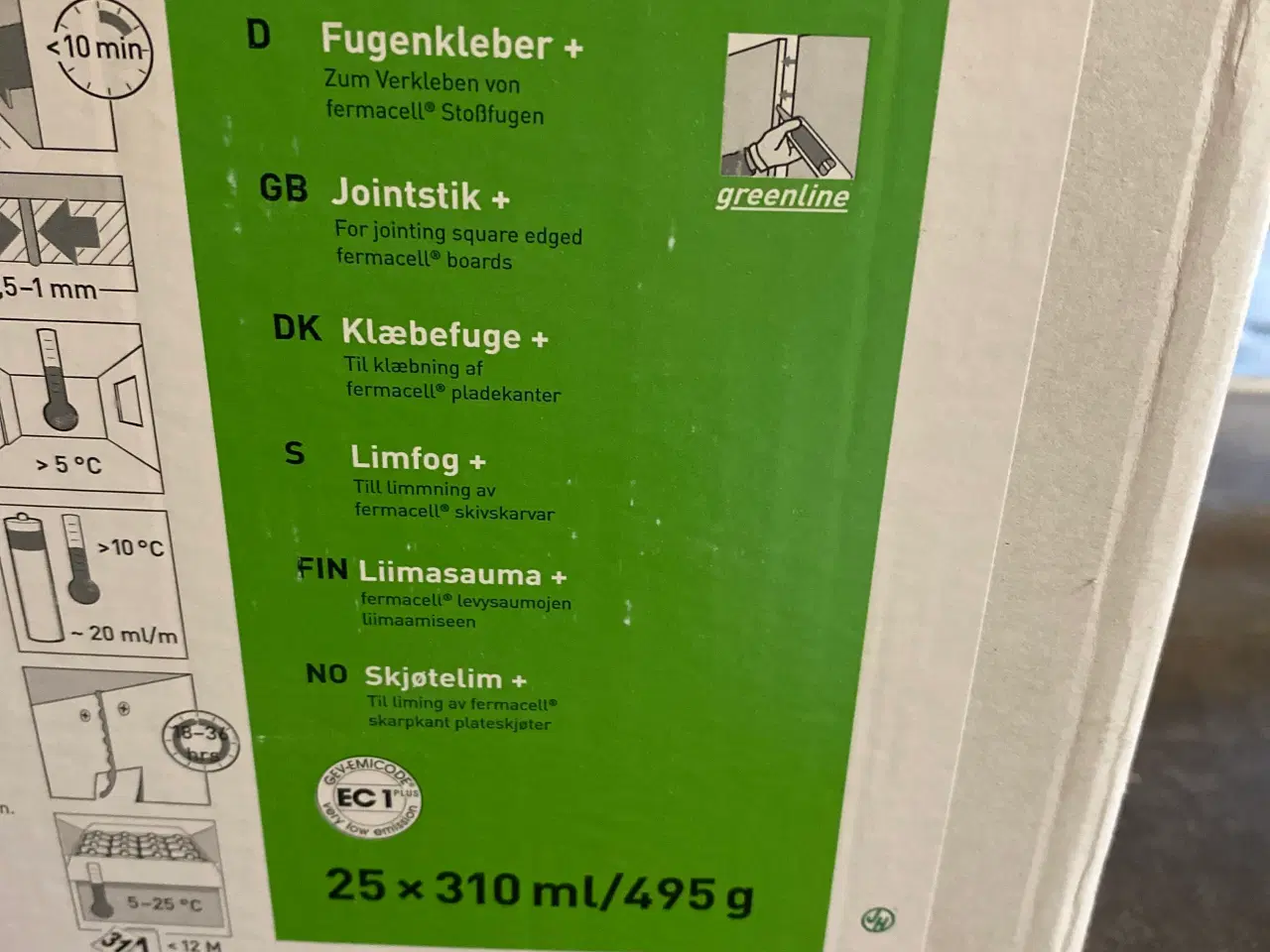 Billede 1 - Fermacell lim - grøn