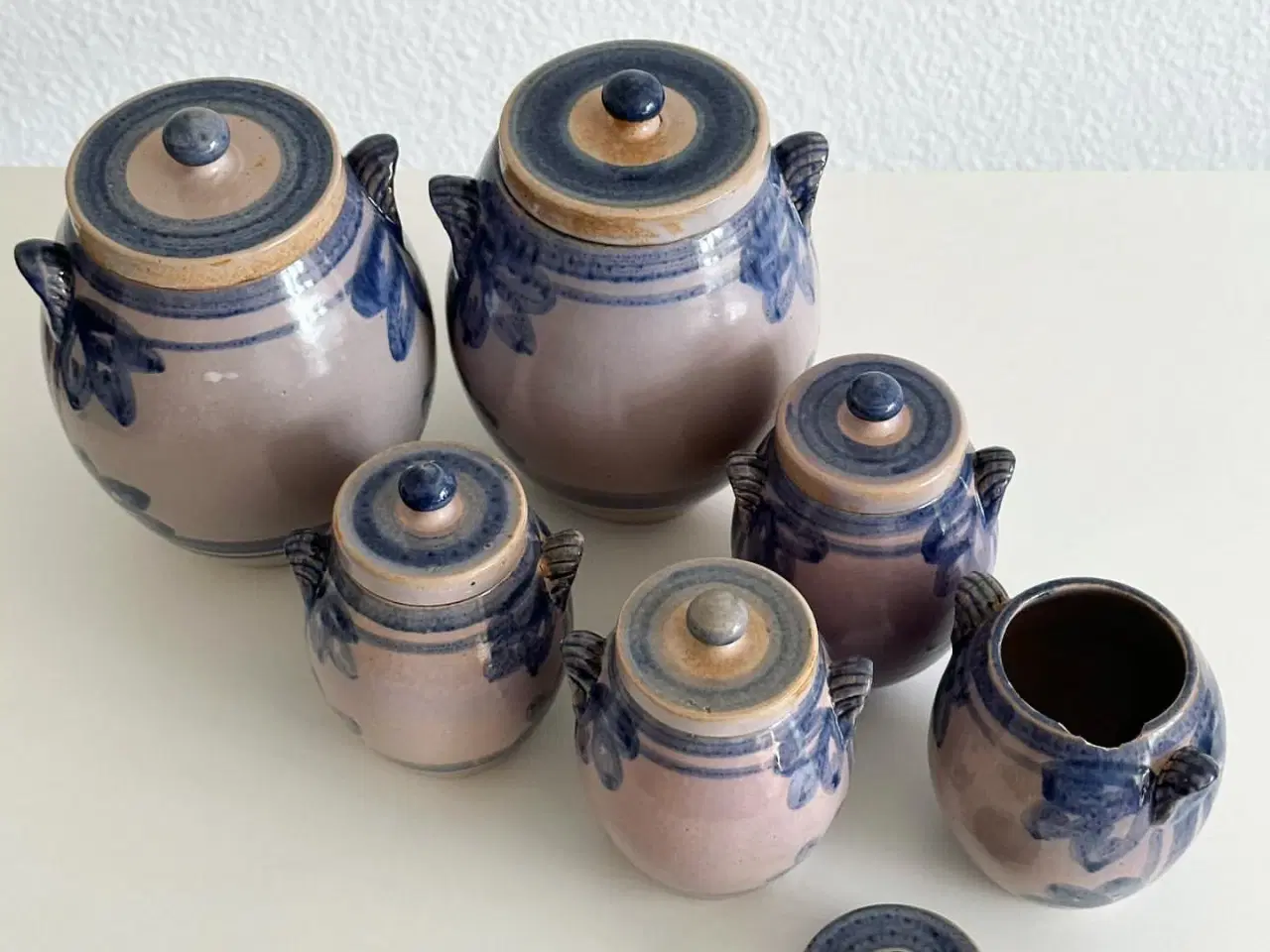 Billede 4 - Sæt af Höganäs lågkrukker, 6 stk samlet, NB