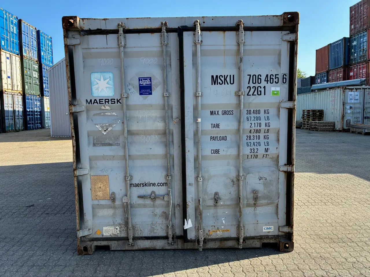 Billede 1 - 20 fods Container- ID: MSKU 706465-6
