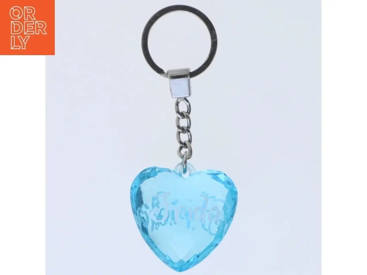 Billede 1 - Hjerteformet nøglering (str. 11 cm)