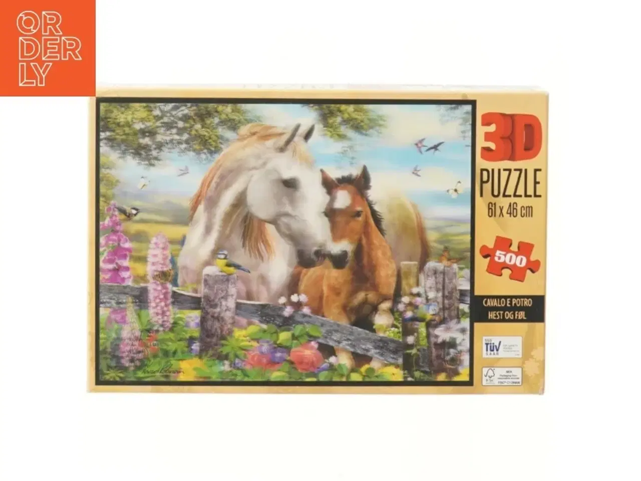 Billede 1 - 3D puslespil med heste og føl design fra Inovakids (str. 500 brikker 61x46 cm)