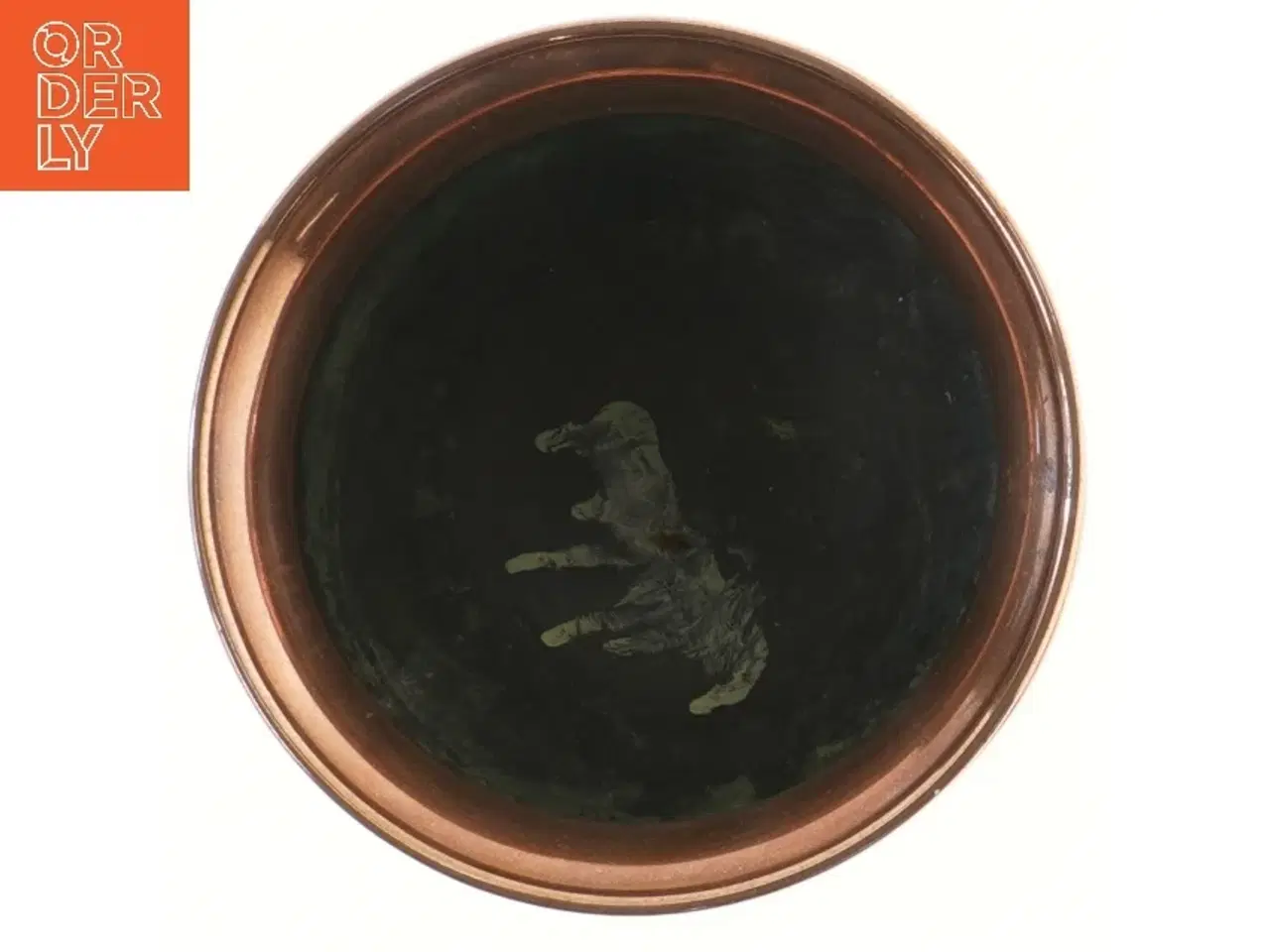 Billede 2 - Kobberkrukke med tre ben (str. Ø 17,5 cm længde 14,5 cm)