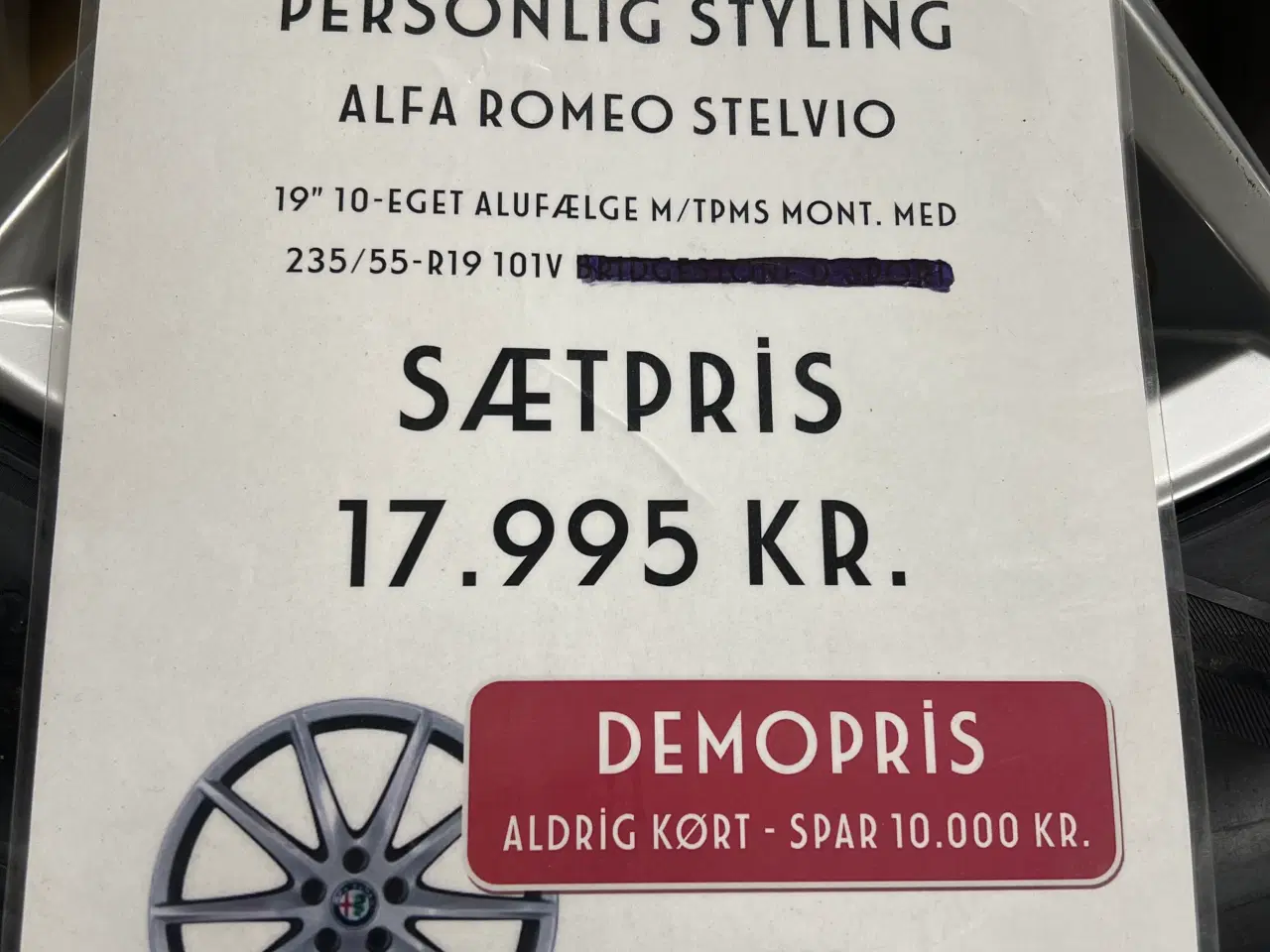 Billede 4 - Alufælge med dæk