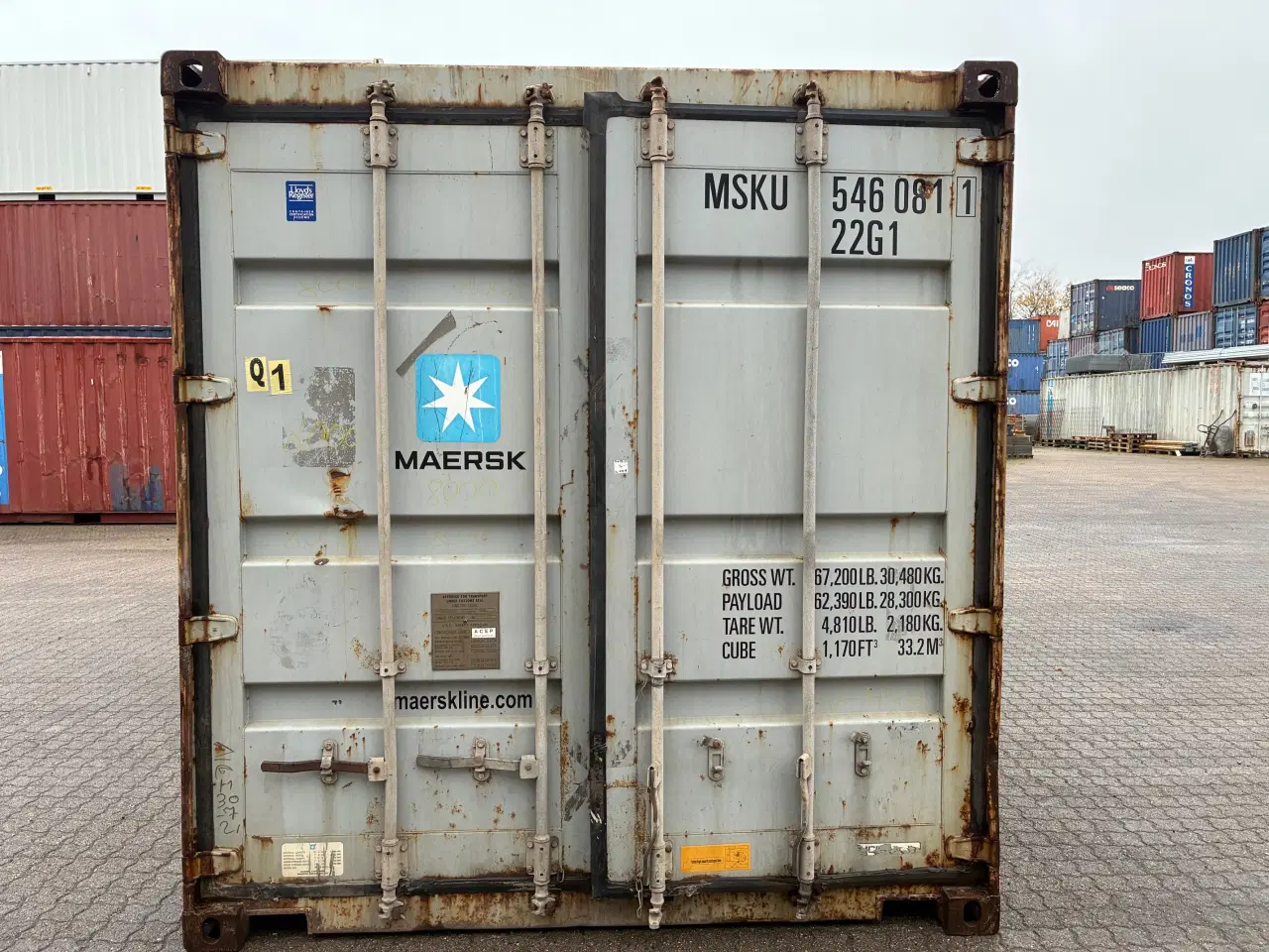 Billede 1 - 20 fods Container- ID: MSKU 546081-1