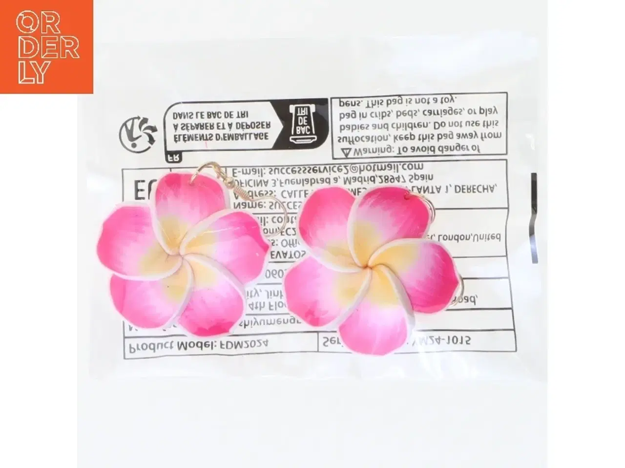 Billede 1 - Blomsterøreringe (str. Ø 4 cm)