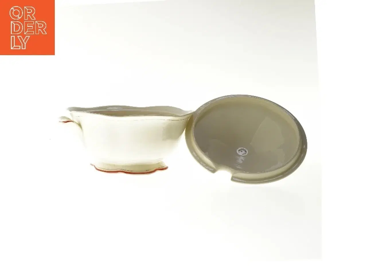 Billede 3 - Rund serveringsskål med låg fra Arabia (str. Ø 21x19 cm)