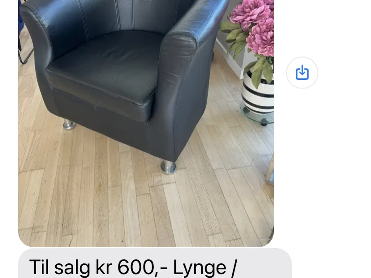 Billede 2 - Læder stol i en god stand