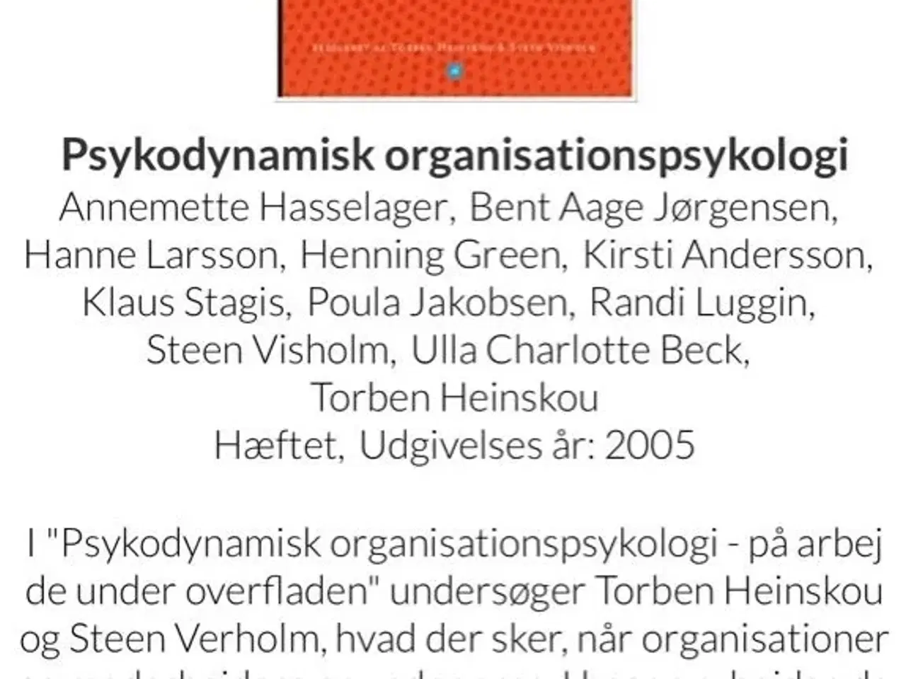 Billede 2 - Psykodynamisk organisationspsykologi