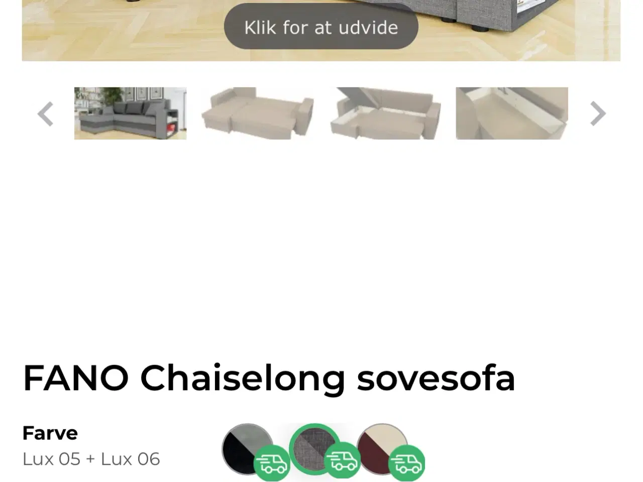 Billede 2 - Sovesofa chaiselong 