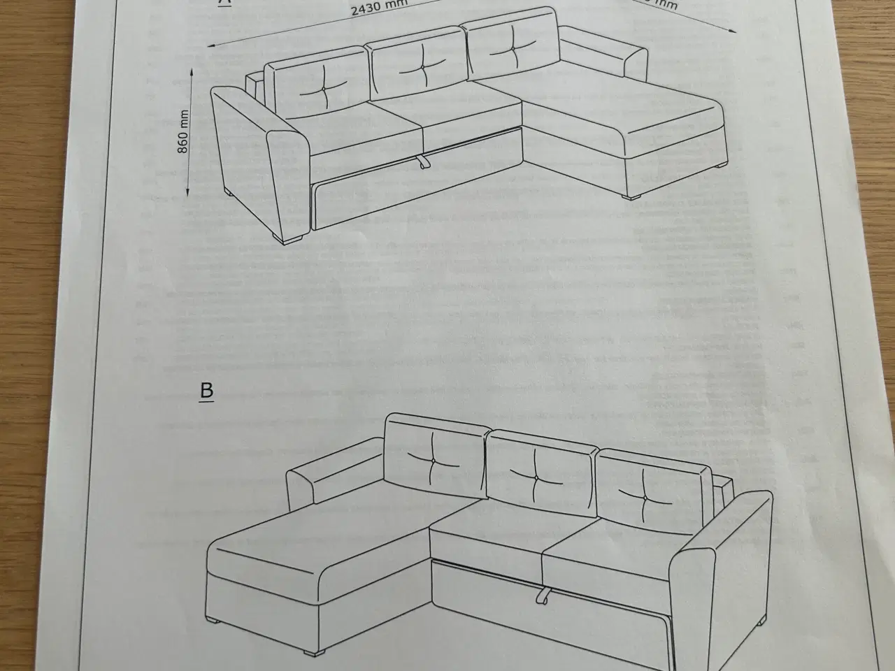 Billede 3 - Sofa Jysk Grey reversible