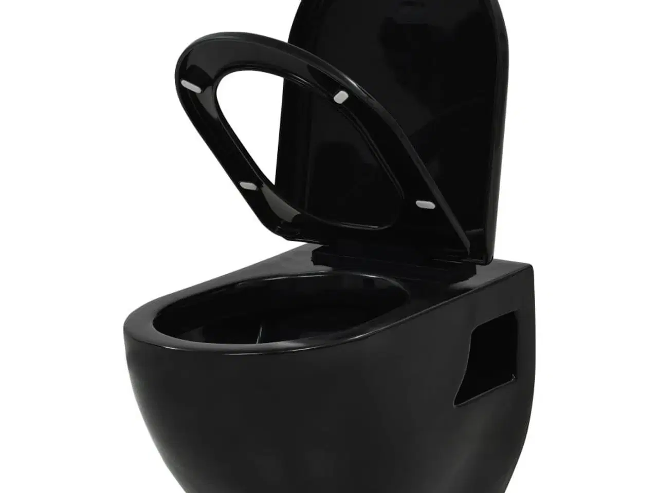 Billede 5 - Væghængt toilet med skjult cisterne keramisk sort