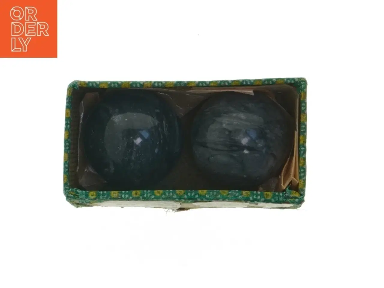 Billede 1 - 2 Palmstone healing ball / håndsten / kugler (str. 13x7 cm)