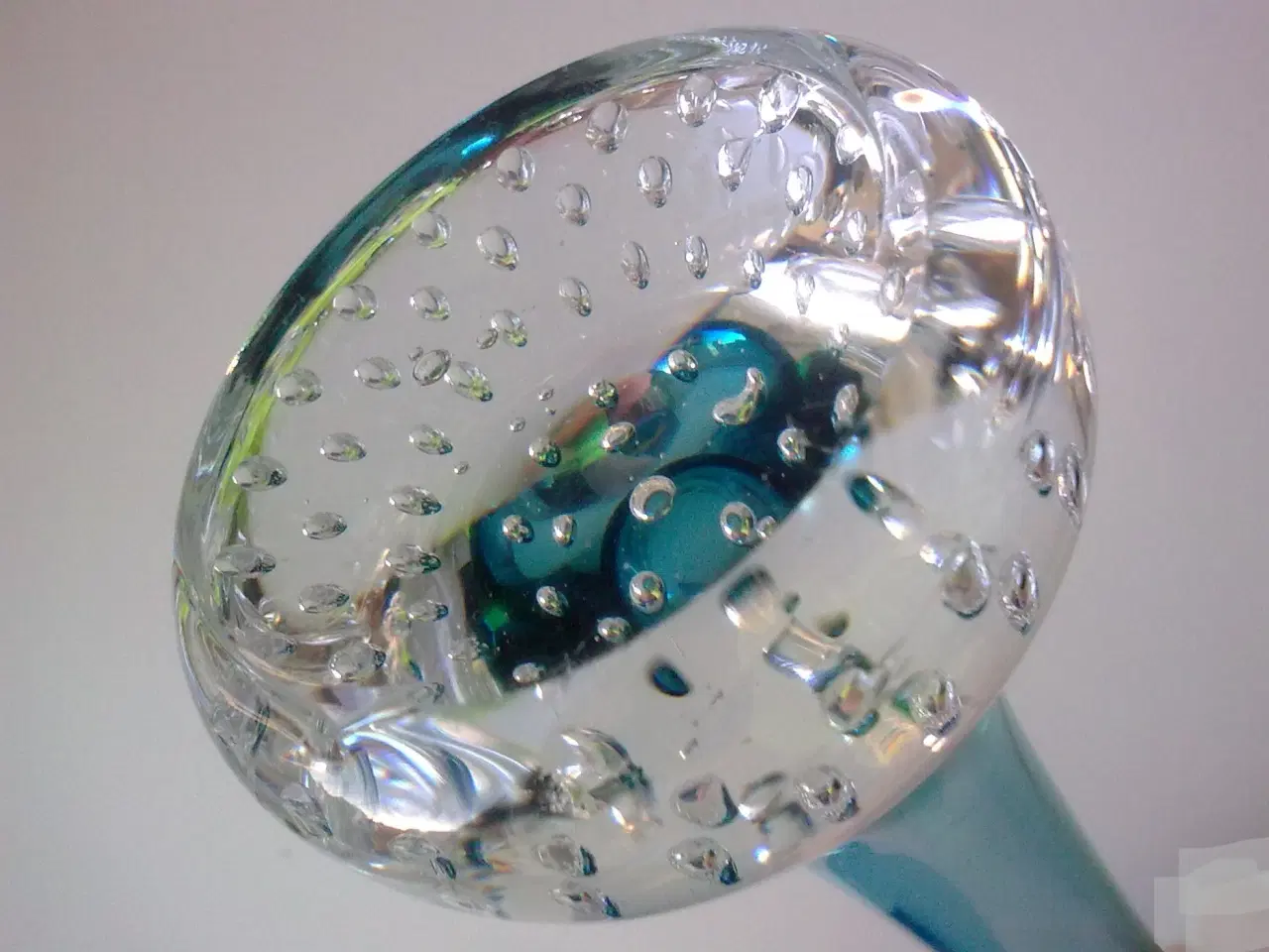 Billede 6 - Vase bobler i lyseblå glas HOLMEGAARD