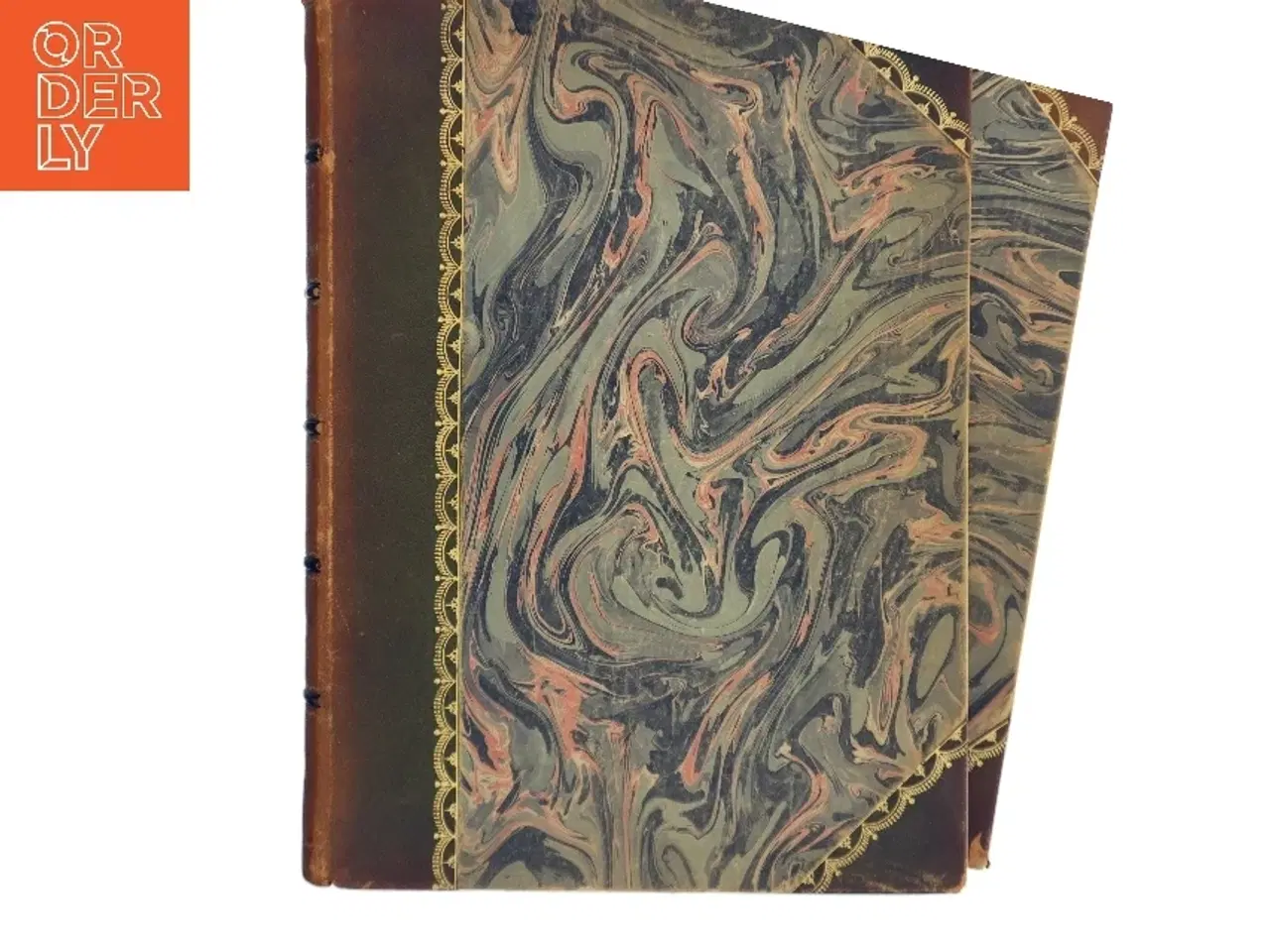 Billede 1 - Antikke bøger med marmoreret cover (Bog)