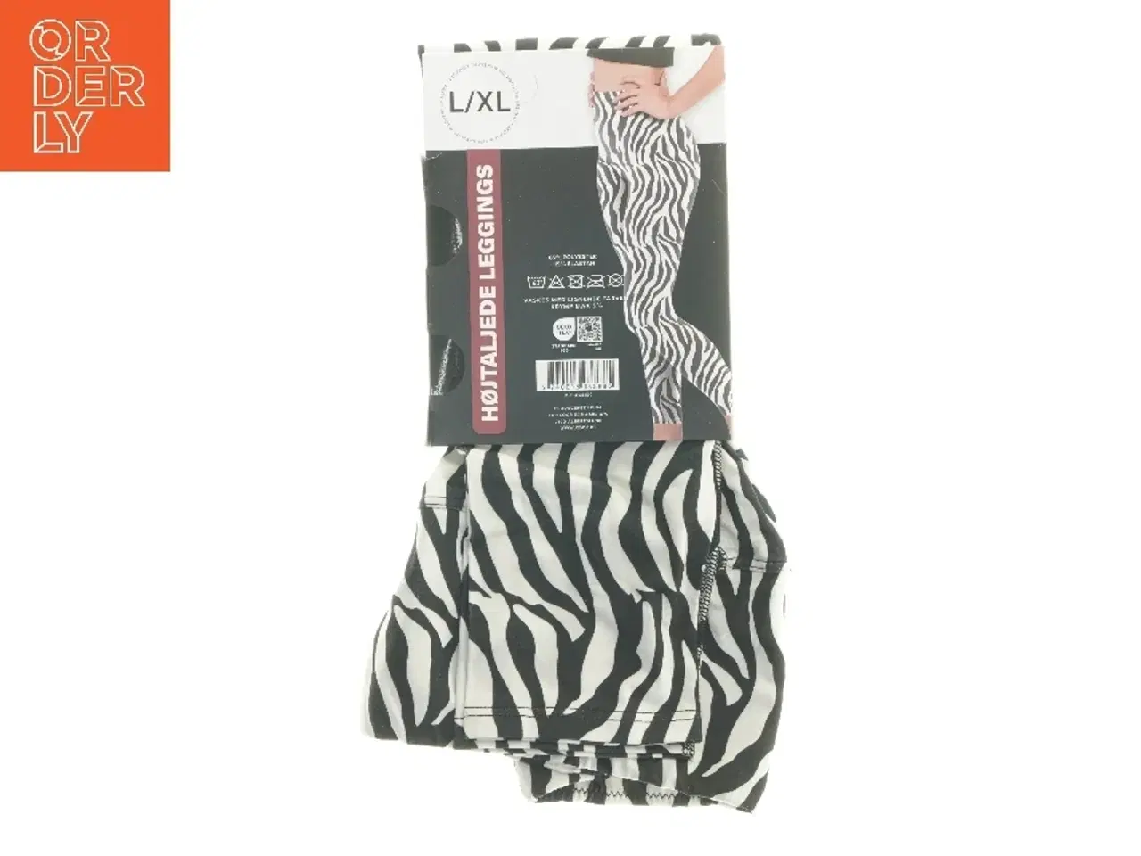Billede 1 - Højtaljede zebra leggings fra Coop (str. L/XL, cm)