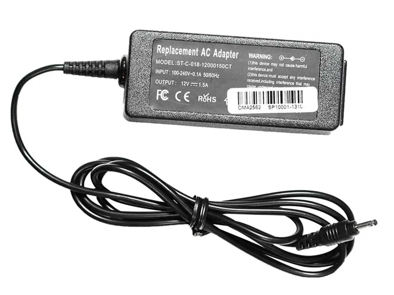 Billede 1 - Acer 18W 12V 1.5A strømforsyning med 3.0mm x 1.1mm stik - Kompatibel