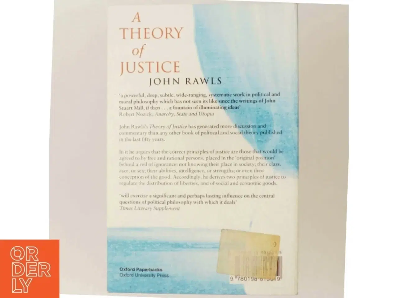 Billede 3 - A theory of justice af John Rawls (Bog)
