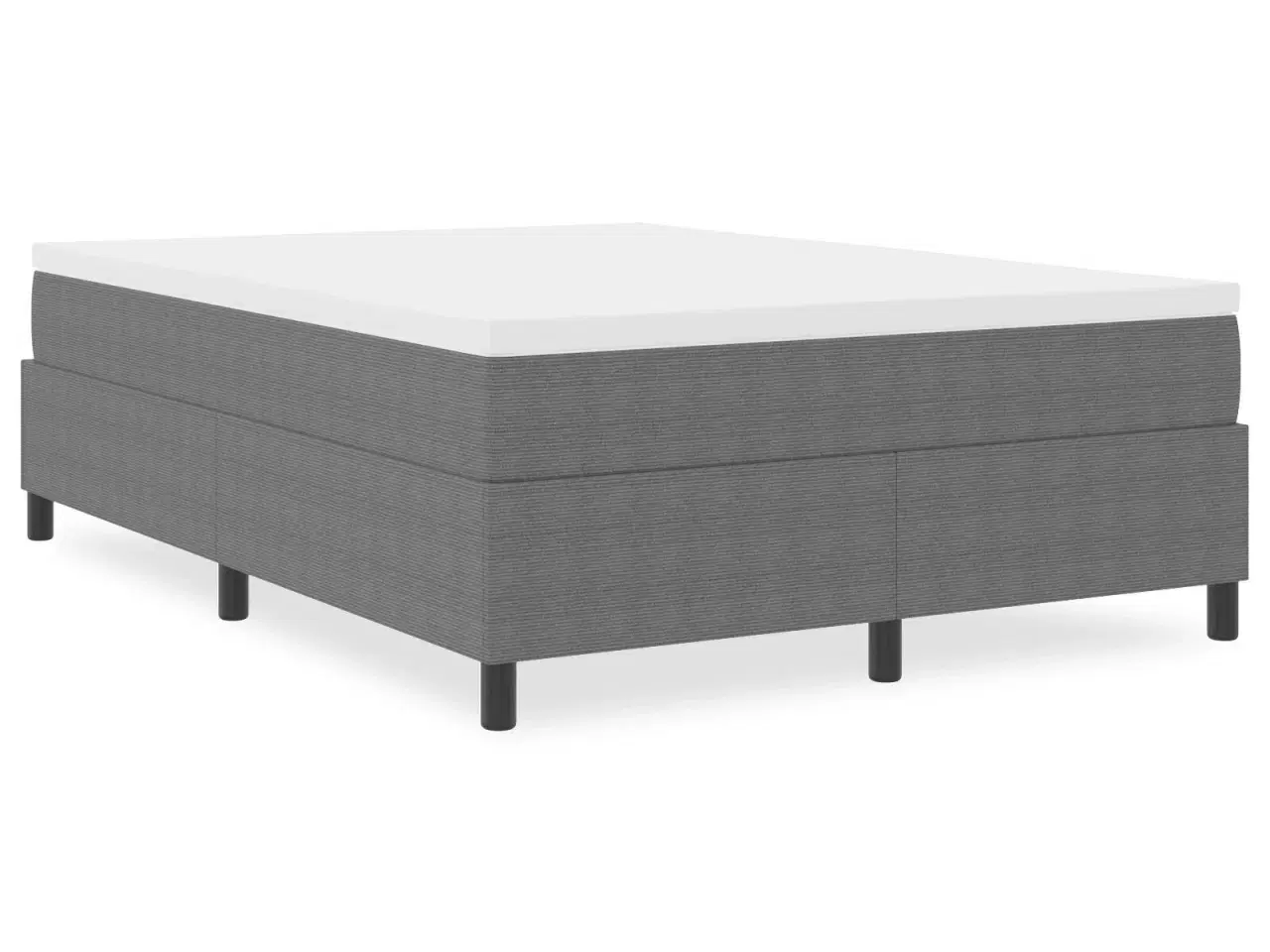 Billede 4 - Boxspring Seng Lysegrå 140x200 cm Corduroy Stof