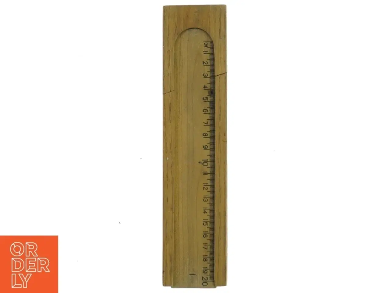 Billede 1 - Træpenalhus med lineal (str. 23,5x5,5 cm)