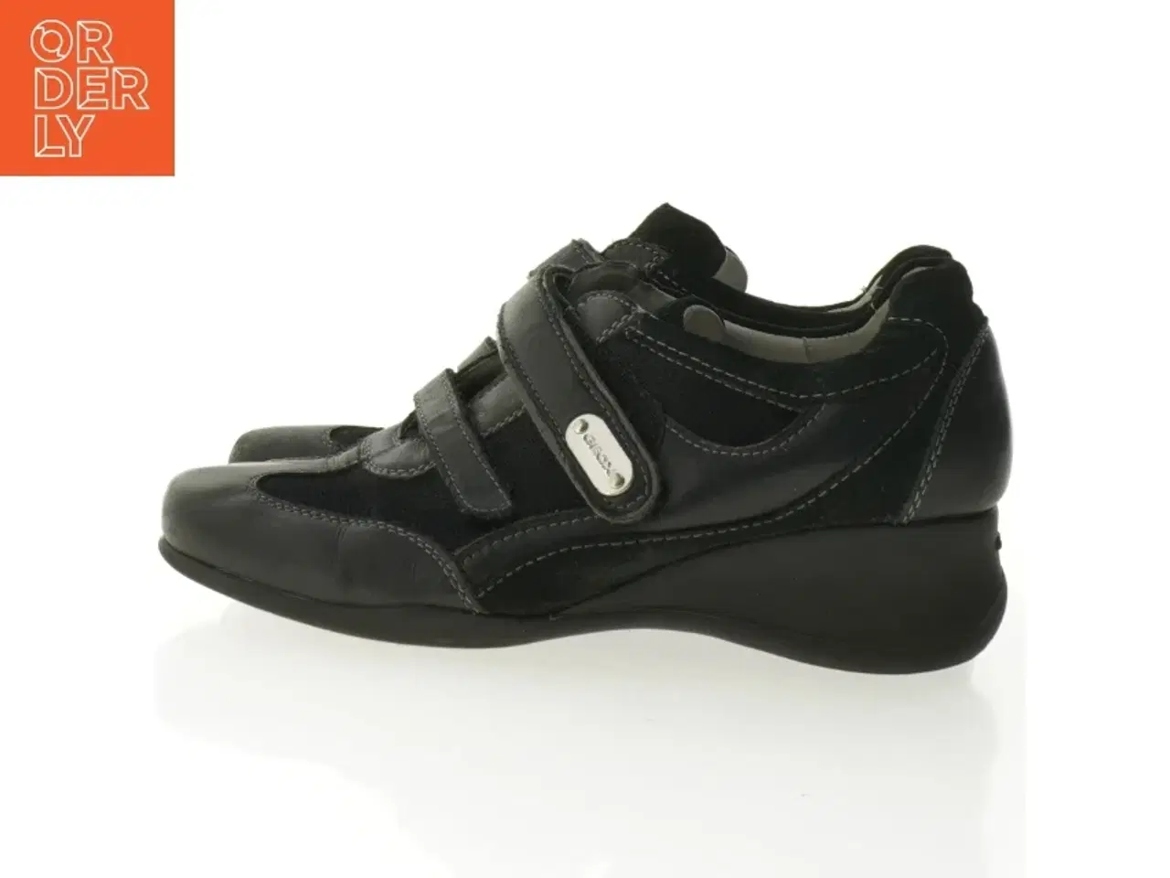Billede 6 - Sorte lædersko med velcro fra Geox (str. 36,5)