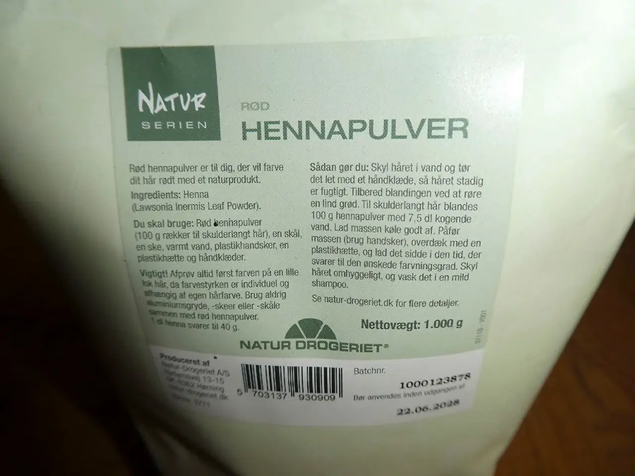 Billede 2 - Næsten 1 kg. rød henna