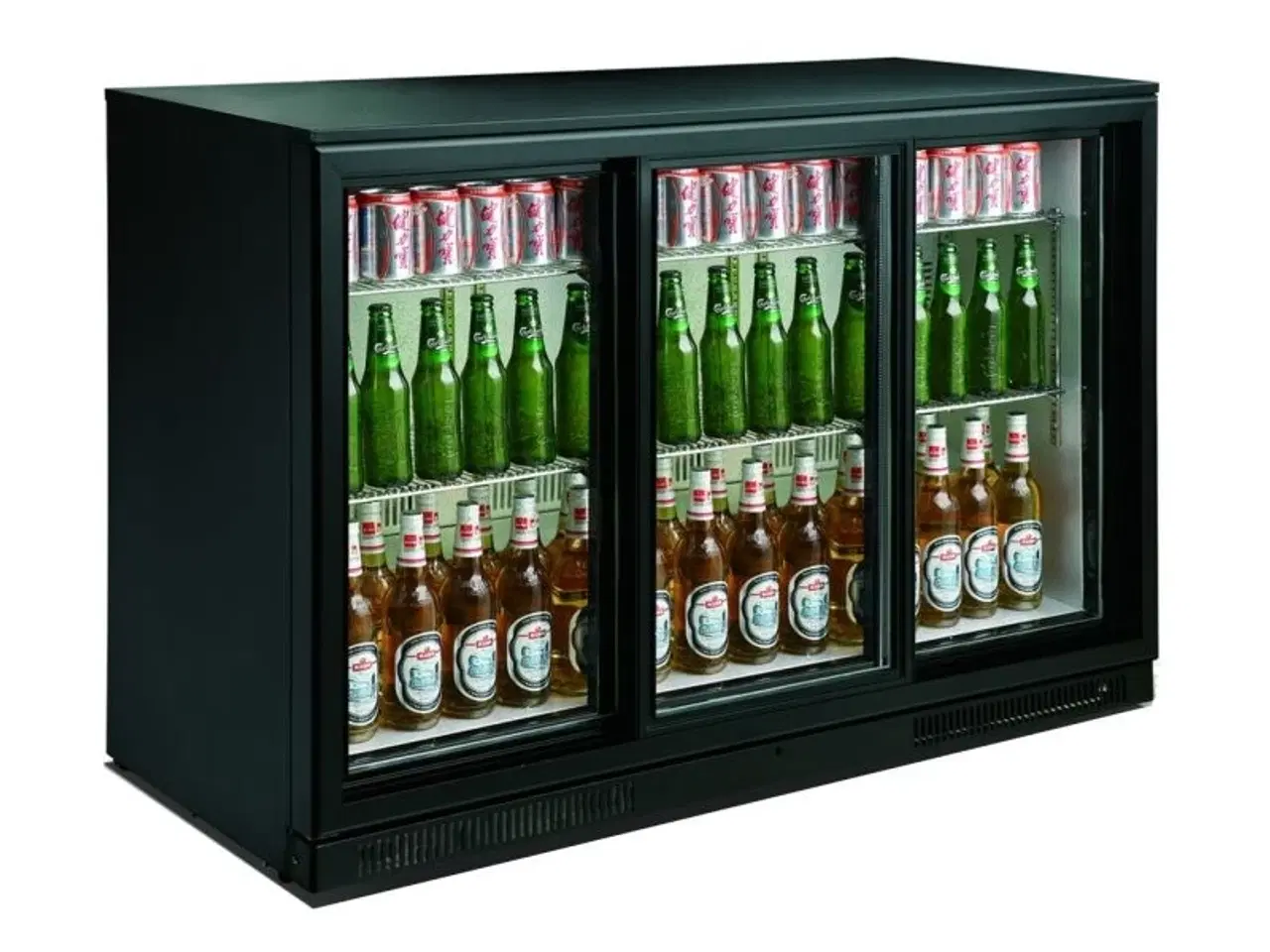 Billede 1 - Backbar – flaskekøleskab med 3 skydedøre – 80 kg