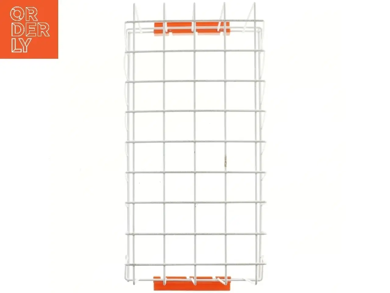 Billede 3 - Trådkurv med røde håndtag (str. 49x26x23 cm)