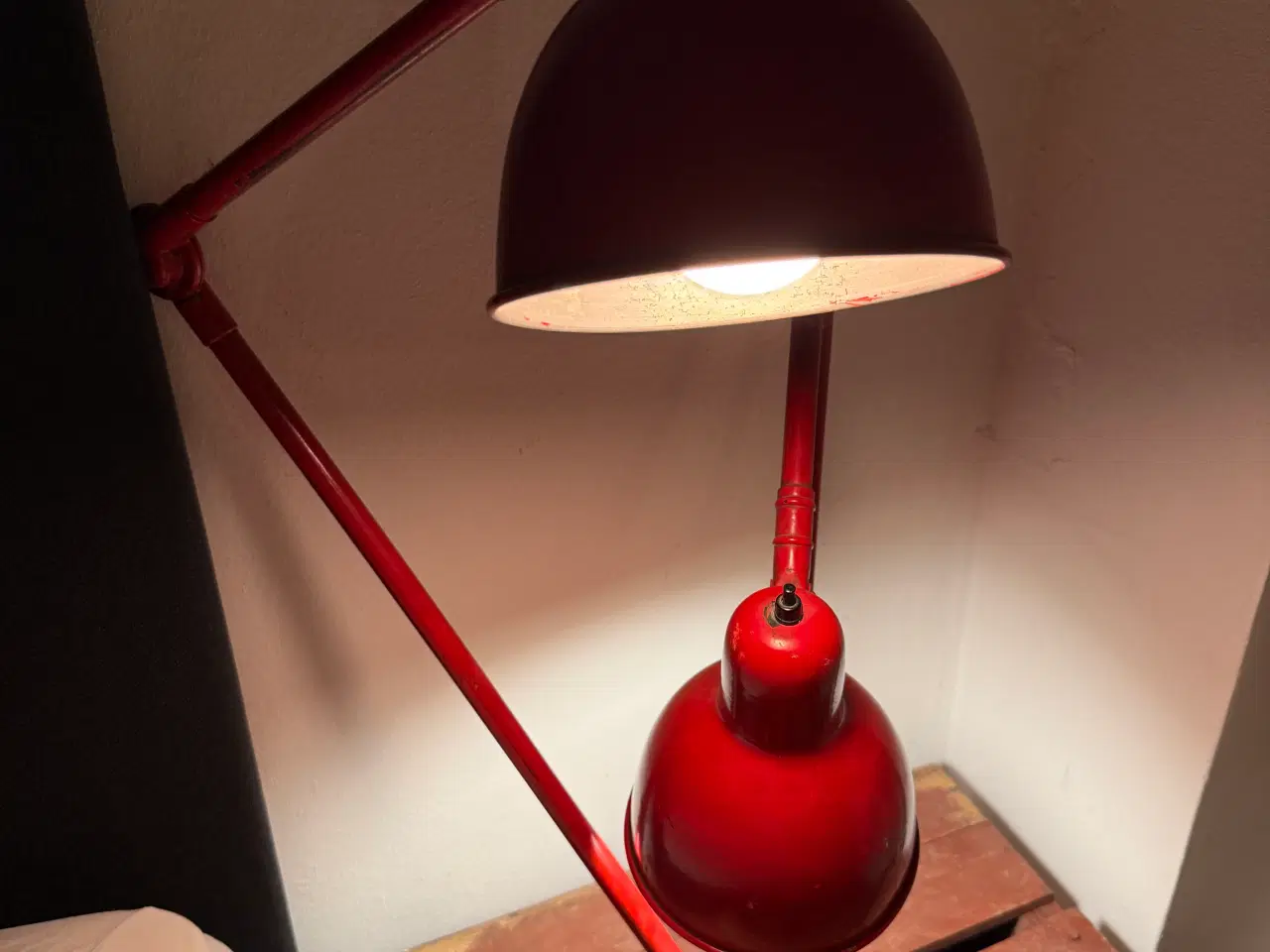 Billede 3 - Rød dobbelt arkitektlampe sælges