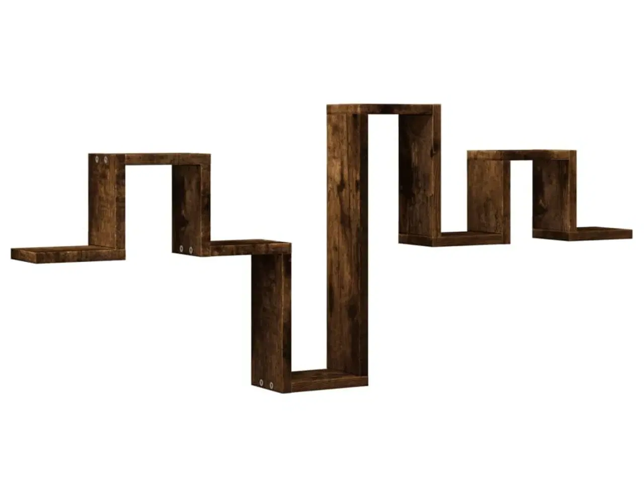 Billede 2 - Væghylde 104,5x10x43 cm konstrueret træ røget egetræsfarve