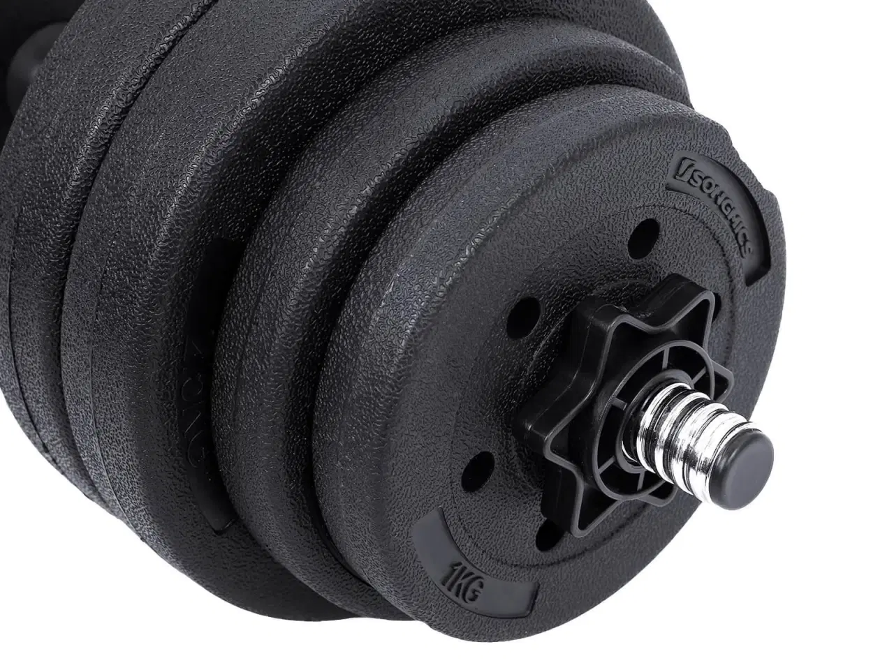 Billede 4 - Håndvægte sæt justerbare 2-i-1 – SONGMICS 2 × 15 kg med vægtstang, sort