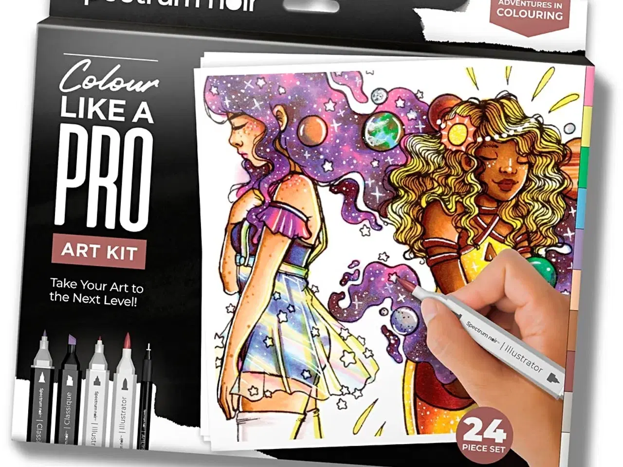 Billede 1 - **Adventures in Colouring**, Eventyrlig farvelægning, ass. farver, 1 pk.