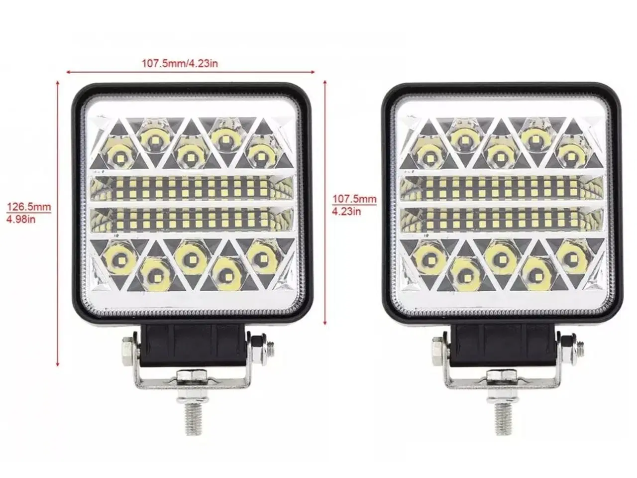 Billede 1 - 2 stk. 102 watt LED lygter til bil eller maskine.