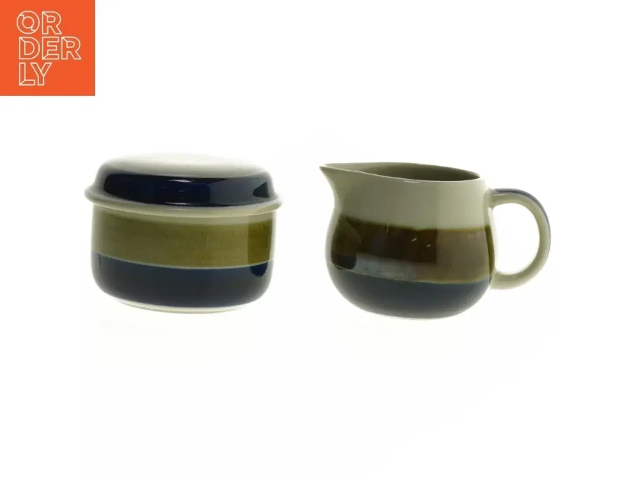 Billede 2 - Sukkerskål og flødekande fra Rrstrand (str. Ø. 8,5 cm. og. 9,5 cm)