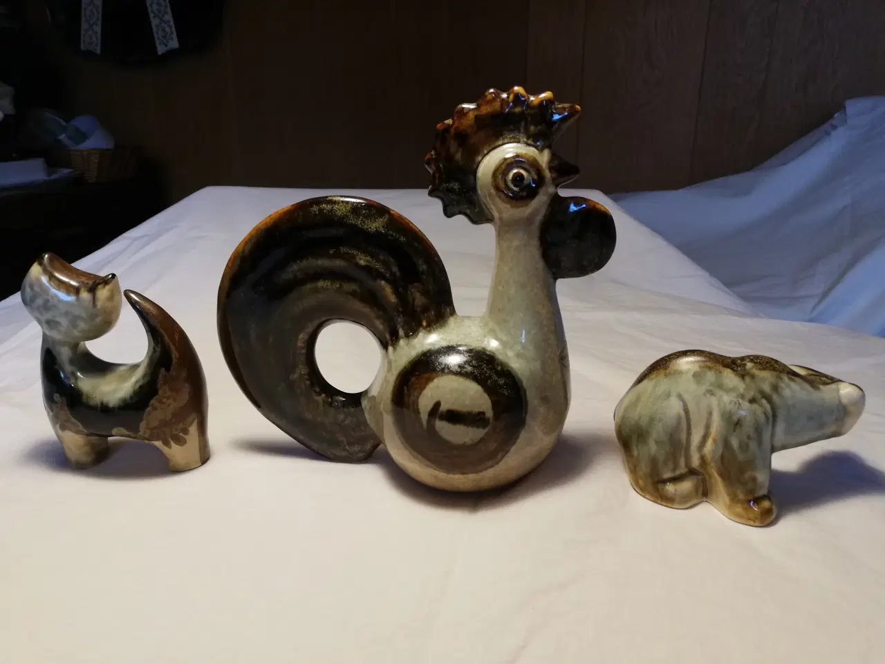 Billede 2 - Søholm keramik figurer kat, hane og bjørn