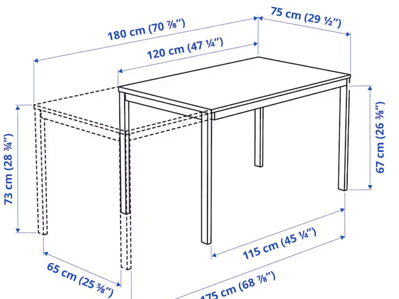 Billede 6 - Hvidt Ikea spisebord