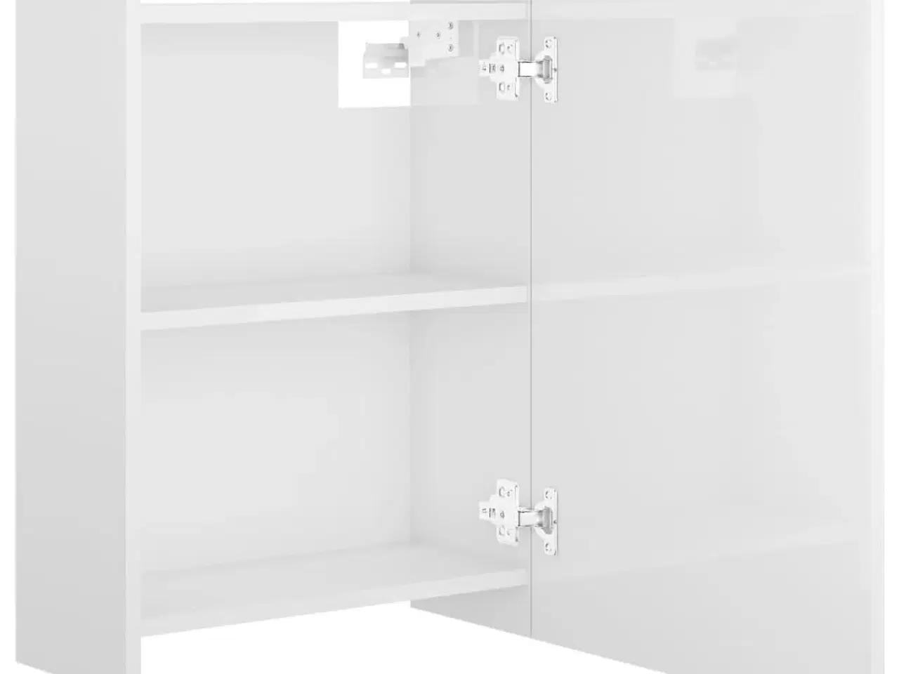 Billede 7 - Badeværelsesskab spejl 62,5x20,5x64 cm spånplade hvid højglans