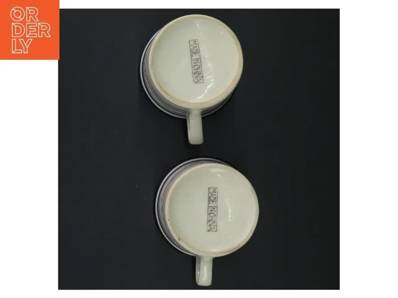 Billede 2 - Sæt med to keramik kopper (str. H. 7,5 cm ø. 8,5 cm)