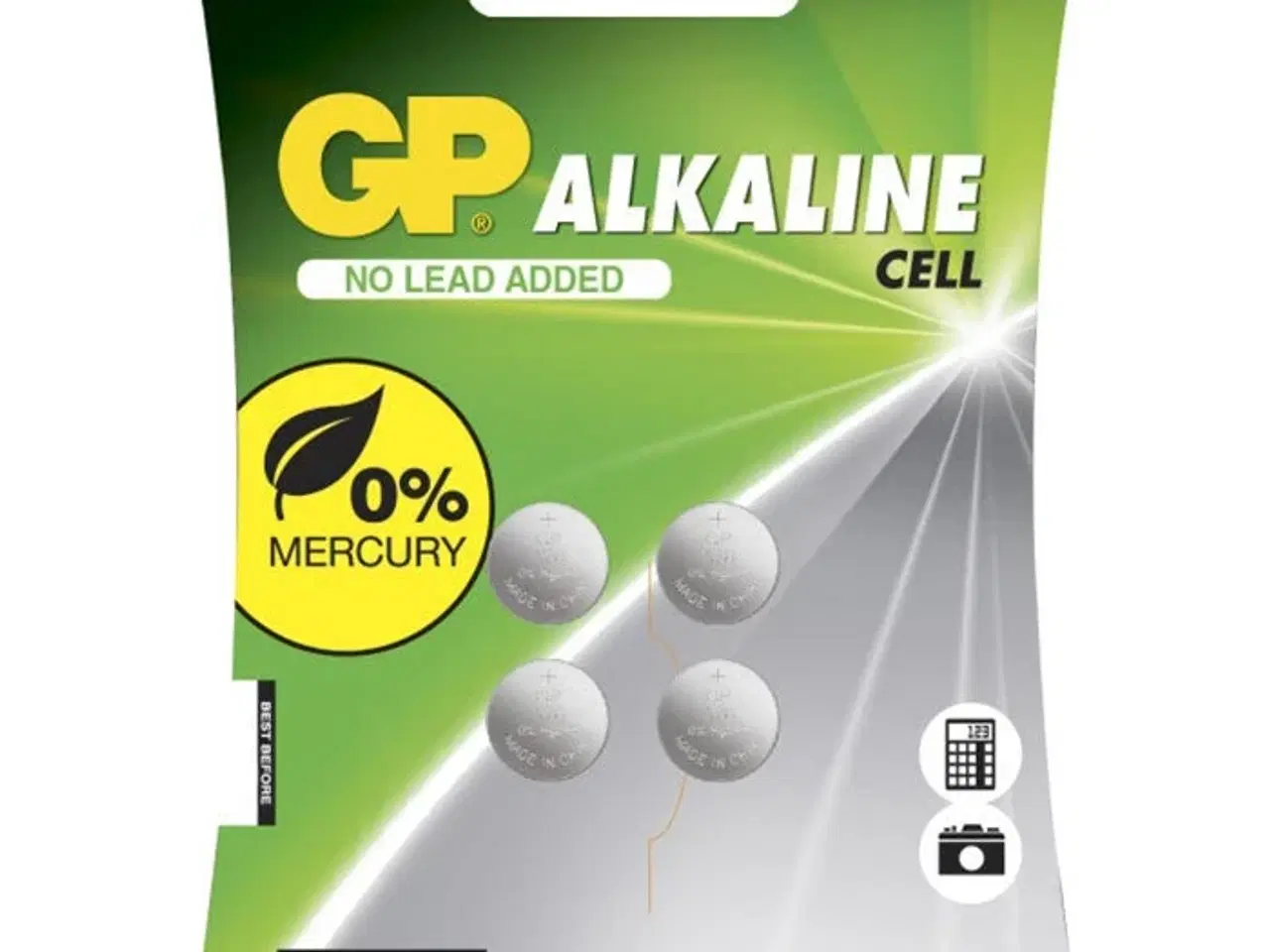 Billede 1 - Gp alkaline knapcelle batterier 1,5v a76