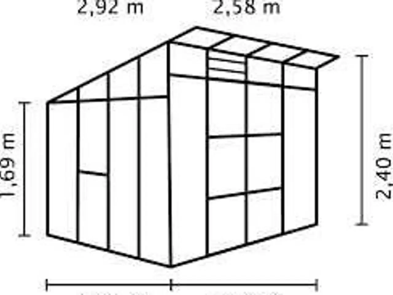 Billede 3 - Vitavia Freya 7600 drivhus alu 7,6m2